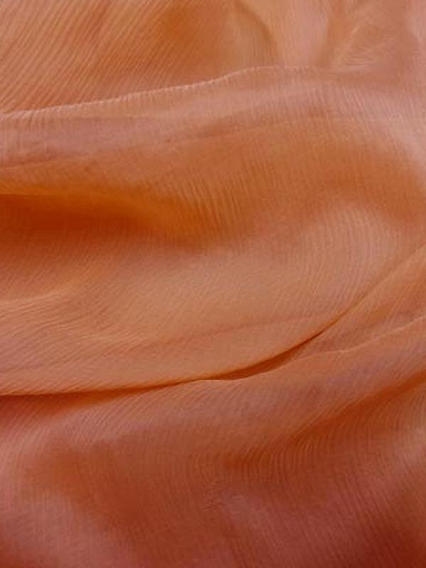 Mousseline de soie corail creponne