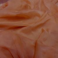 Mousseline de soie corail creponne0