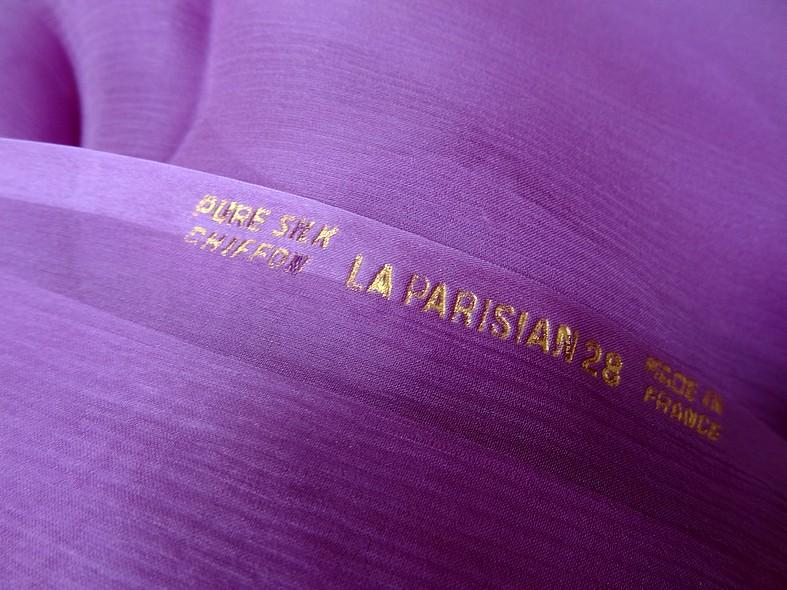 Mousseline de soie crepon teinte amethyste moyen 6