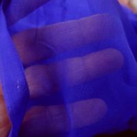Mousseline de soie lisse bleu indigo 1