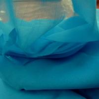 Mousseline de soie lisse bleu vert 3 