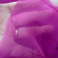 Mousseline de soie lisse fuchsia violace 1 