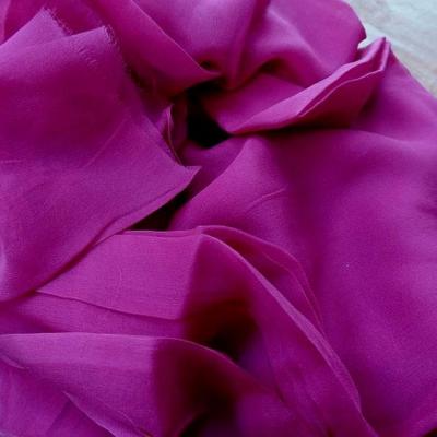 Mousseline de soie lisse fuchsia violace 2 