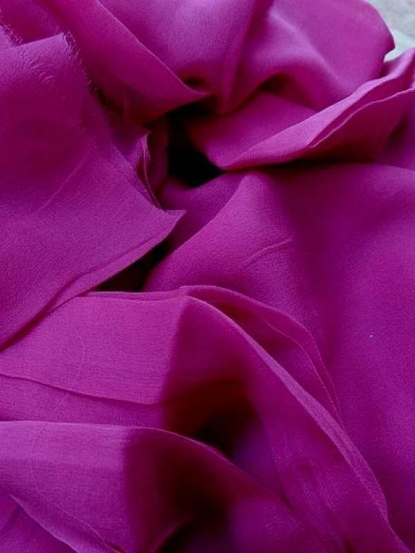 Mousseline de soie lisse fuchsia violace 2 