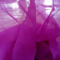 Mousseline de soie lisse fuchsia violace 3 