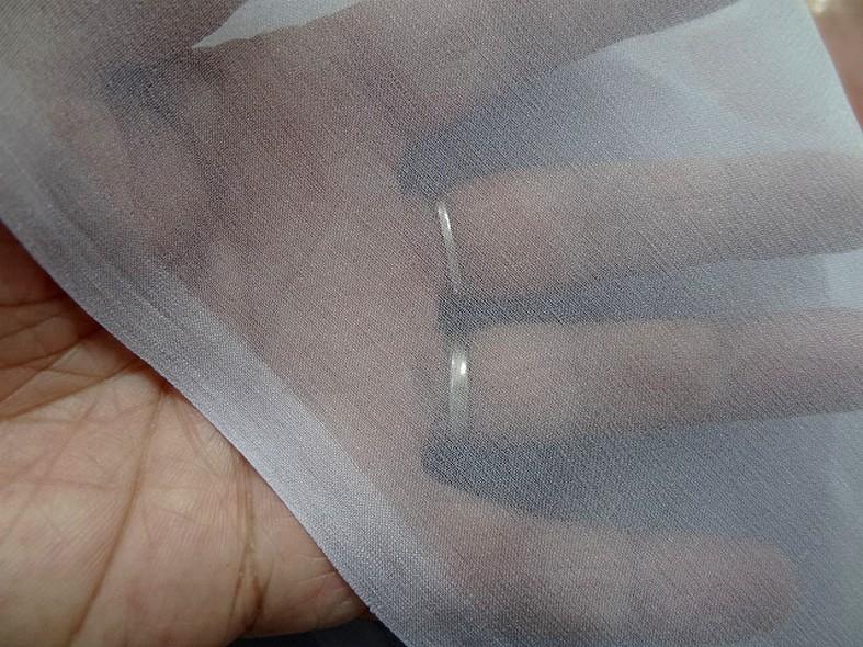 Mousseline de soie lisse gris fumee 1