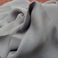 Mousseline de soie lisse gris fumee 2