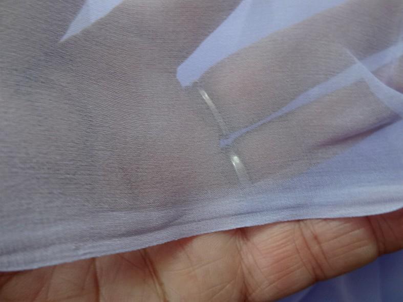 Mousseline de soie lisse lavande clair 1