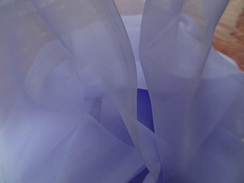 Mousseline de soie lisse lavande clair 3