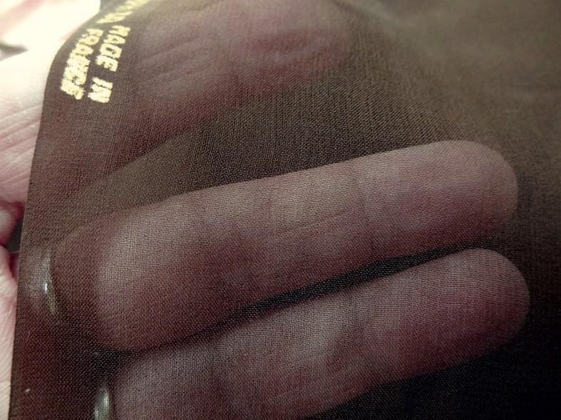 Mousseline de soie lisse marron cafe 4