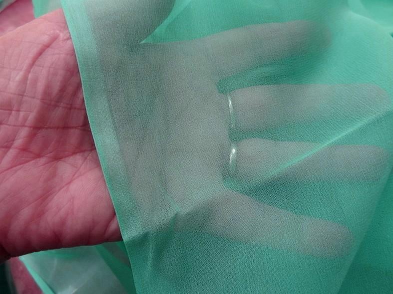 Mousseline de soie lisse menthe glaciale 3
