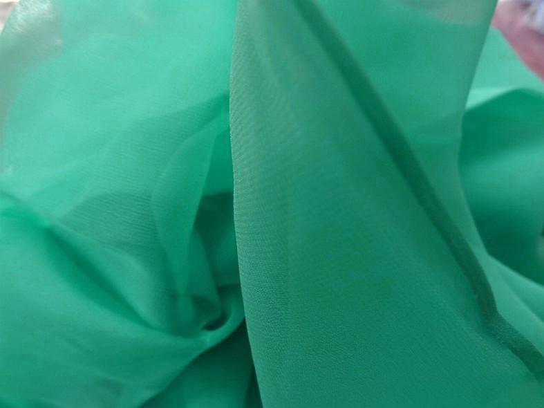 Mousseline de soie lisse menthe glaciale 4