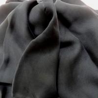 Mousseline de soie lisse noire 2