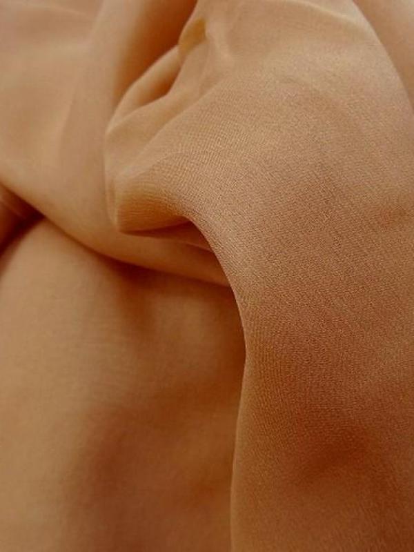 Mousseline de soie lisse orange brulee 2 