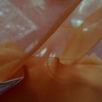 Mousseline de soie lisse orange brulee 3