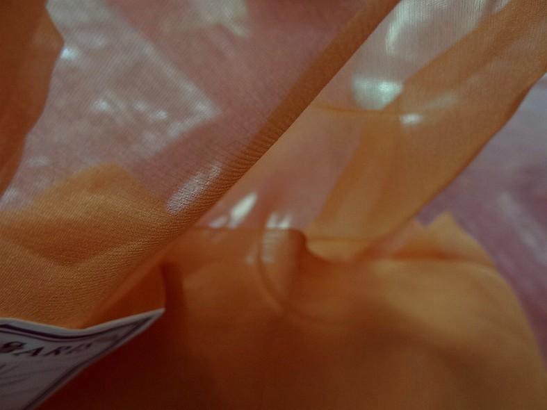 Mousseline de soie lisse orange brulee 3
