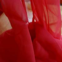 Mousseline de soie lisse rose cerise 3 