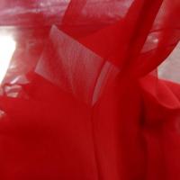 Mousseline de soie lisse rouge coquelicot 3