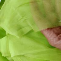 Mousseline de soie lisse vert pomme 3 