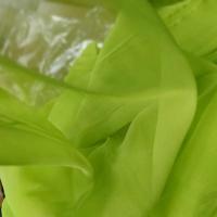 Mousseline de soie lisse vert pomme 4 