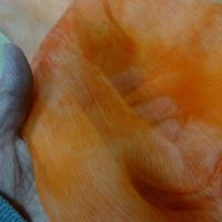 Mousseline de soie marbree corail 2 