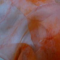 Mousseline de soie marbree corail 3 