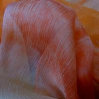 Mousseline de soie marbree corail 4 