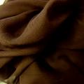 Mousseline de soie marron cacao 1
