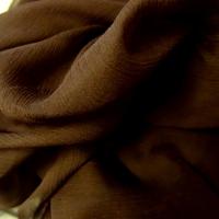 Mousseline de soie marron cacao 1