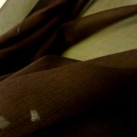 Mousseline de soie marron cacao 2