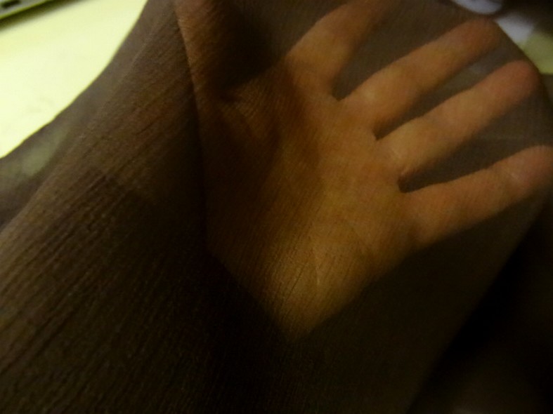 Mousseline de soie marron cacao 3