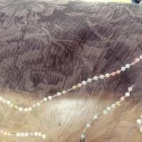 Mousseline de soie marron cafe perlee 5 