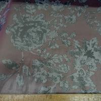 Mousseline de soie prune fleurie 1 