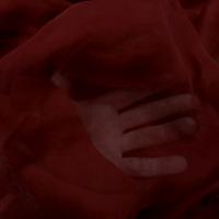Mousseline de soie rouge carmin 1