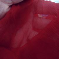 Mousseline de soie rouge groseille 3 