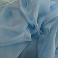 Mousseline de soie teinte bleu acier clair 1 