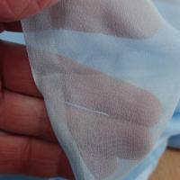 Mousseline de soie teinte bleu acier clair 2 