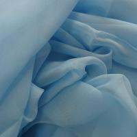 Mousseline de soie teinte bleu acier clair 4 