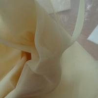 Mousseline de soie teinte jaune beurre 1 