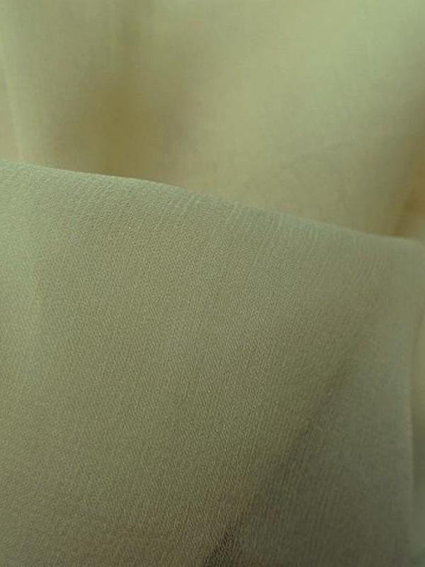 Mousseline de soie teinte jaune beurre 2 