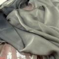 Mousseline de soie tie and dye gris noir 2