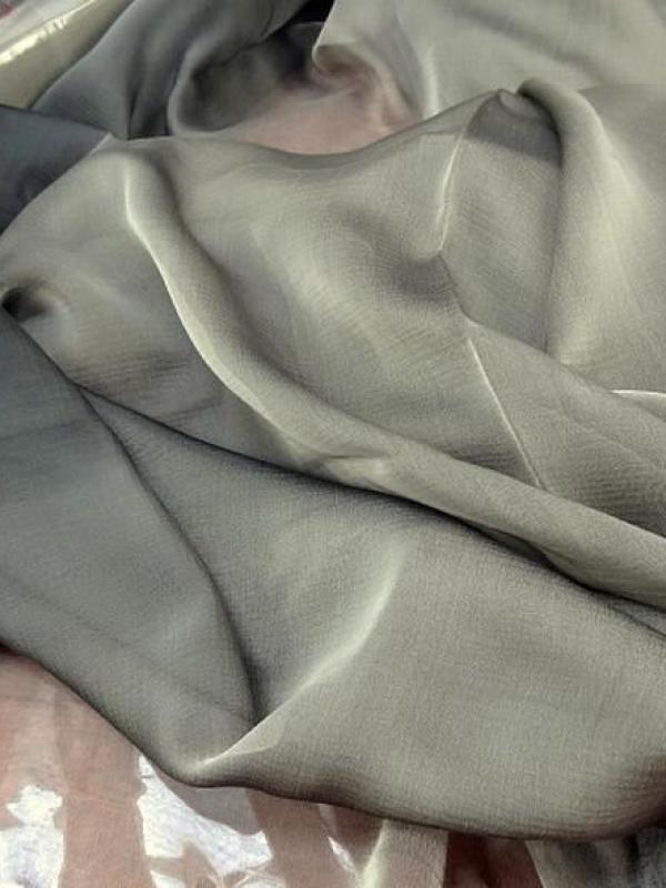 Mousseline de soie tie and dye gris noir 2 