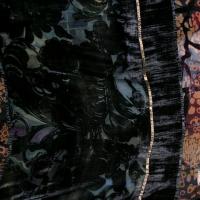 Mousseline devore velours noir marbre motif arabesques 4 