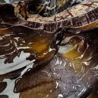 Mousseline devoree velours marbre ocre et chocolat 3