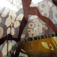 Mousseline devoree velours marbre ocre et chocolat 4