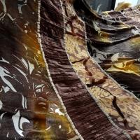 Mousseline devoree velours marbre ocre et chocolat 6
