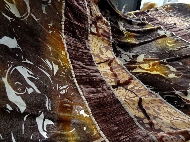 Mousseline devoree velours marbre ocre et chocolat 6