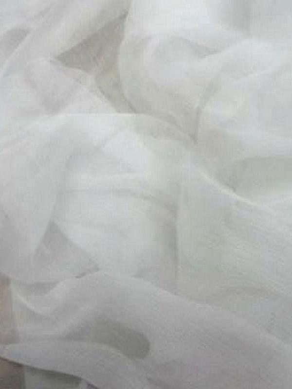 Mousseline en soie blanche 1 