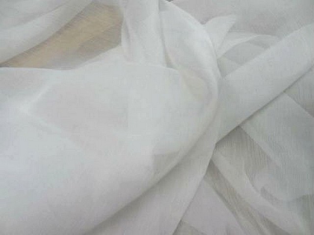Mousseline en soie blanche 1 1