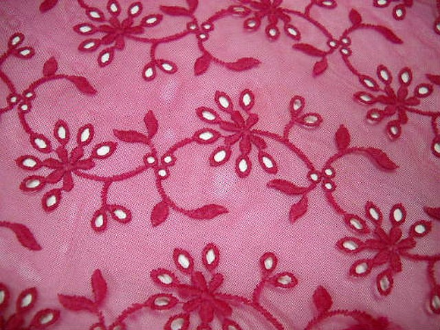 Mousseline fine fuchsia brodee 2